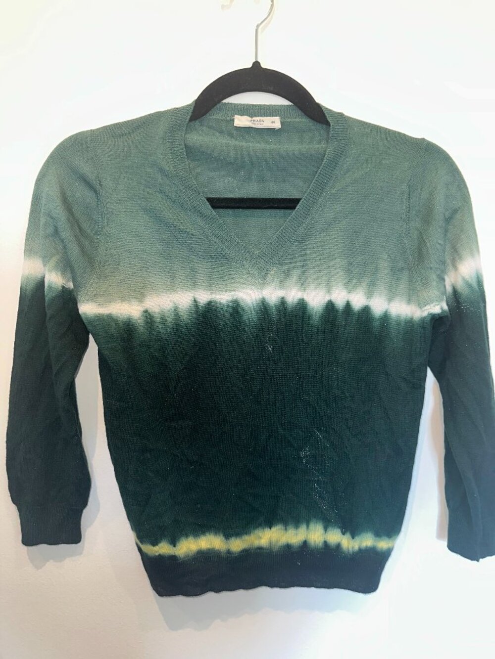 Prada 2000s Y2K  Tie-Dye V-Neck Sweater